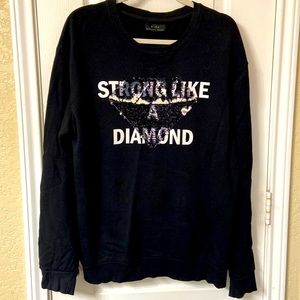 Zara Black Sequin Oversize Sweater